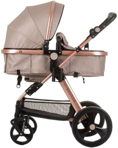 Комбинирана бебешка количка Chipolino - Хавана, златисто бежова - 6