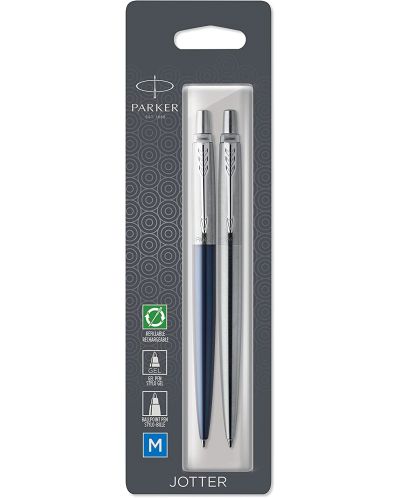 Комплект химикалка Parker Jotter Originals - С гел химикалка, сребристо покритие - 1