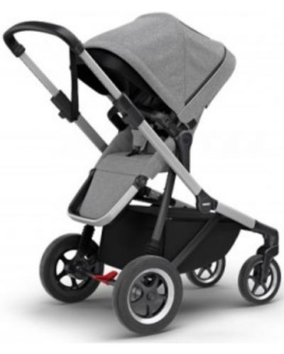 Комбинирана бебешка количка 2 в 1 Thule - Sleek, Grey Melange Aluminum - 5