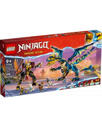 Конструктор LEGO Ninjago - Стихиен дракон срещу робот на Императрицата (71796) - 1