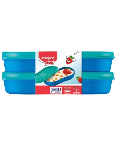 Комплект кутии за храна Maped Concept Kids - Синя, 150 ml, 2 броя - 2