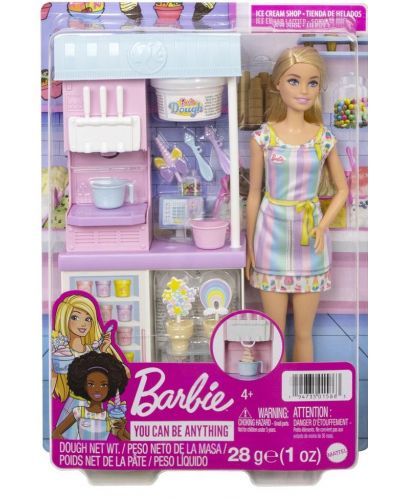 Комплект Barbie - Барби с магазин за сладолед - 1