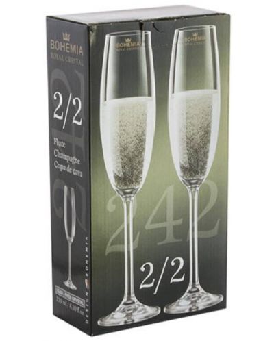 Комплект чаши за шампанско Bohemia - Royal 2 for 2, 2 броя x 230 ml - 2