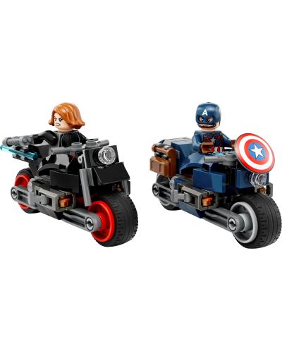 Конструктор LEGO Marvel Super Heroes - Мотоциклетите на Капитан Америка и Черната вдовица (76260) - 3
