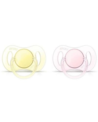 Комплект ортодонтични залъгалки Philips Avent - Мини, за момиче, 2 броя