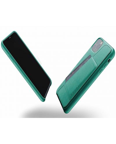 Кожен калъф с джоб Mujjo за iPhone 11 Pro Max, светлозелен - 2