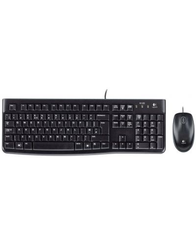 Комплект мишка и клавиатура Logitech - MK120, черен - 1