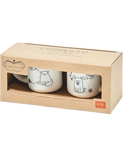 Комплект чаши за еспресо Legami - Dog & Cat, 2 броя - 2