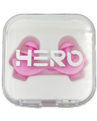 Комплект силиконови тапи за уши HERO - Ergo One, розови - 1