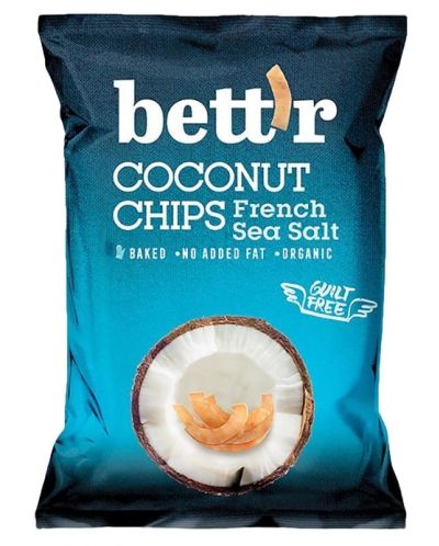 Кокосов чипс с френска морска сол, 40 g, Bett'r - 1