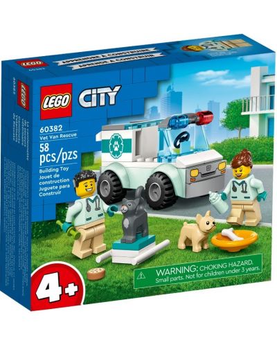 Конструктор LEGO City - Спасение с ветеринарен бус (60382) - 1