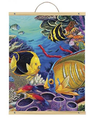 Комплект за рисуване с акрилни бои върху платно Royal - Коралов риф, 31 х 41 cm - 1
