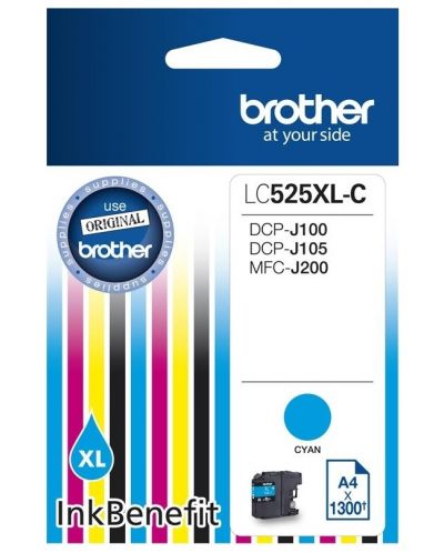 Консуматив Brother - LC-525 XL , за DCP-J105/MFC-J200, Cyan - 1