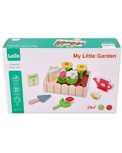 Комплект дървени играчки Lelin - Цветя за засаждане - 5