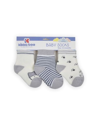 Комплект бебешки термо чорапи KikkaBoo - Памучни, 2-3 години, 3 чифта - 1