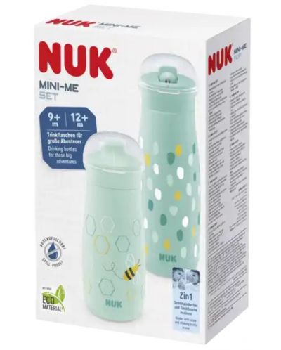 Комплект чаши 2 в 1 NUK - Mini-Me, зелен - 2