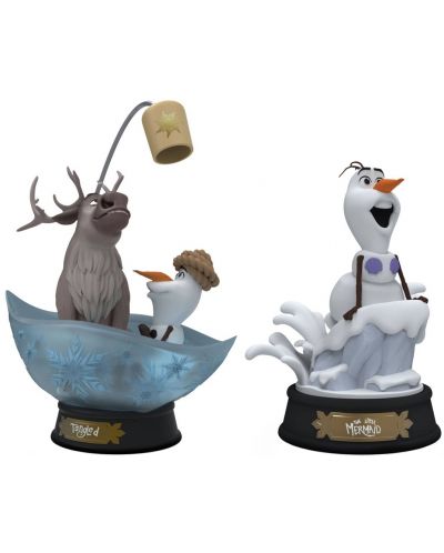 Комплект статуетки Beast Kingdom Disney: Frozen - Olaf Presents Tangled and The Little Mermaid (Exclusive Edition) - 1