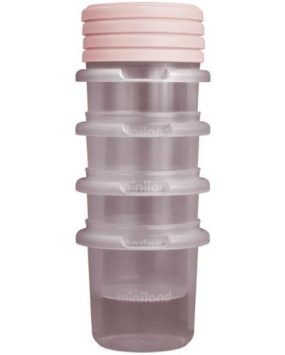 Комплект контейнери Miniland - Terra Blush, 250 ml, 4 броя - 2
