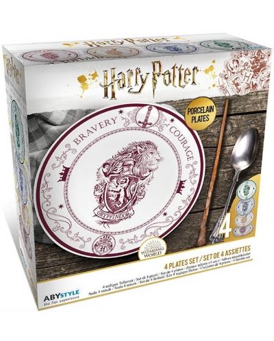 Комплект чинии ABYstyle Movies: Harry Potter - Hogwarts Houses, 4бр. - 6