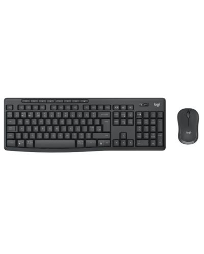 Комплект клавиатура и мишка Logitech - MK370, безжичен, графит - 1