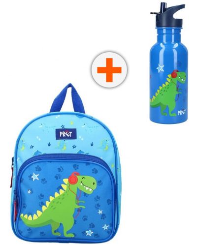 Комплект за детска градина Vadobag Pret - Раница и бутилка за вода, динозавър - 1