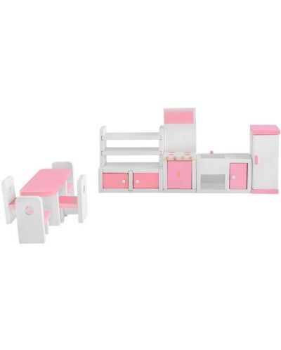 Комплект Kruzzel - Обзавеждане за детска къща, розово - 2