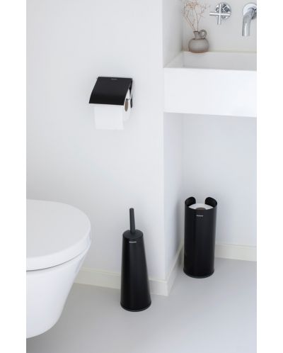 Комплект от 3 аксесоара за тоалетна Brabantia - ReNew, Matt Black - 2