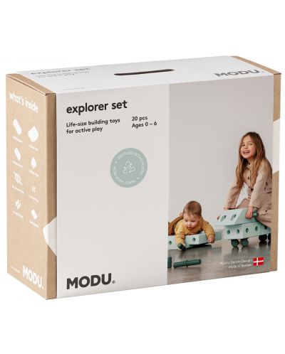 Комплект за игра Modu - Explorer set, морско стъкло-тревисто зелено - 2