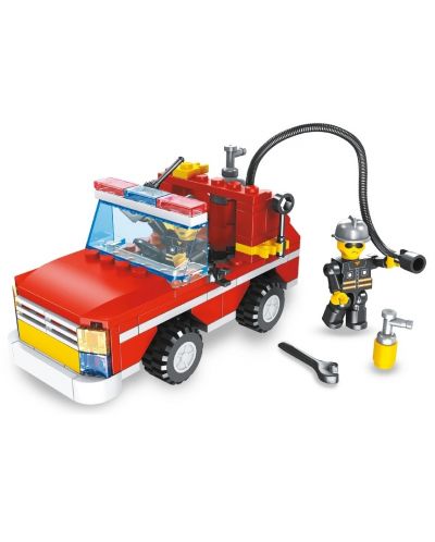 Конструктор Alleblox Fire Brigade - Пожарна кола, 140 части - 2