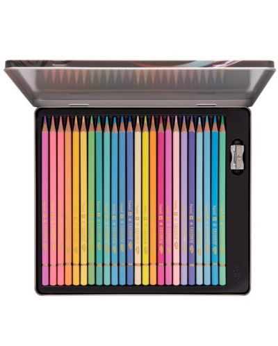 Комплект цветни моливи Daco - 24 цвята, метална кутия - 1