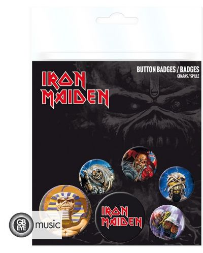 Комплект значки GB eye Music: Iron Maiden - Mix - 8