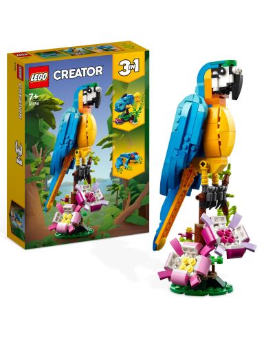 Конструктор  3 в 1 LEGO Creator - Екзотичен папагал (31136) - 2