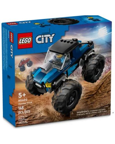 Конструктор LEGO City Great Vehicles - Син камион чудовище (60402) - 1