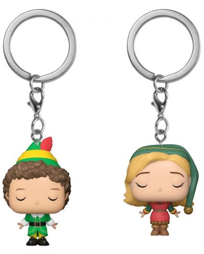 Комплект ключодържатели Funko Pocket POP! Movies: Elf - Buddy The Elf & Jovie - 1