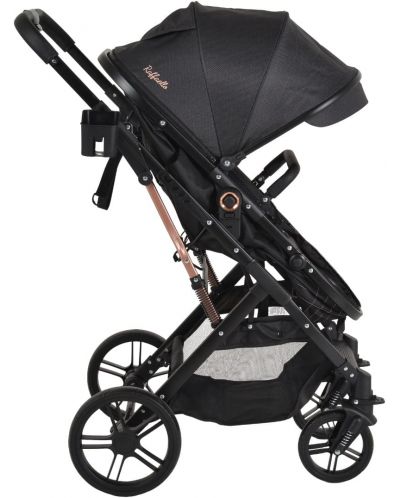 Комбинирана бебешка количка Moni - Raffaello, черна - 3