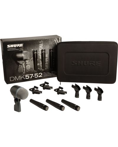 Комплект микрофони за барабани Shure - DMK57-52, черен - 1