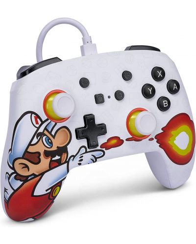 Контролер PowerA - Enhanced, жичен, за Nintendo Switch, Fireball Mario - 2