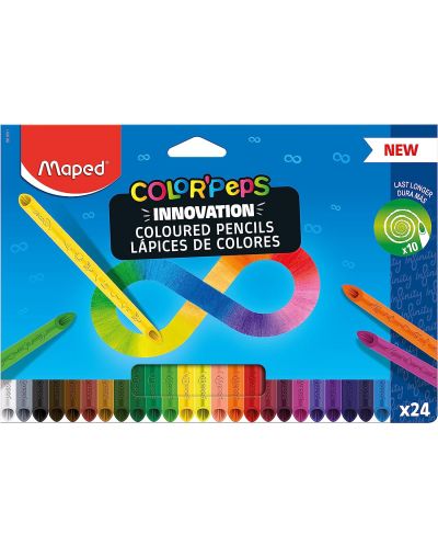 Комплект цветни моливи Maped Color Peps - Infinity, 24 цвята - 1