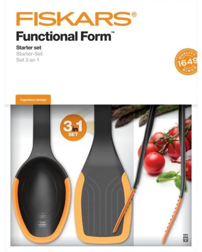 Комплект силиконови прибори Fiskars - Functional Form New, 3 части - 2