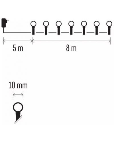 LED Лампички Emos - Cherry Timer, 80 броя, 3.6W, 8 m - 7