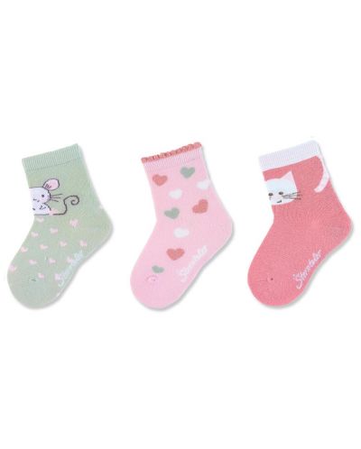 Детски чорапи за момиче Sterntaler - 17/18 размер, 6-12 месеца, 3 чифта - 2