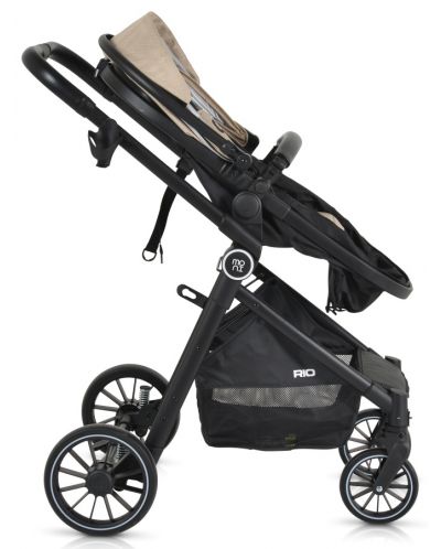 Комбинирана бебешка количка Moni - Rio, каки - 6