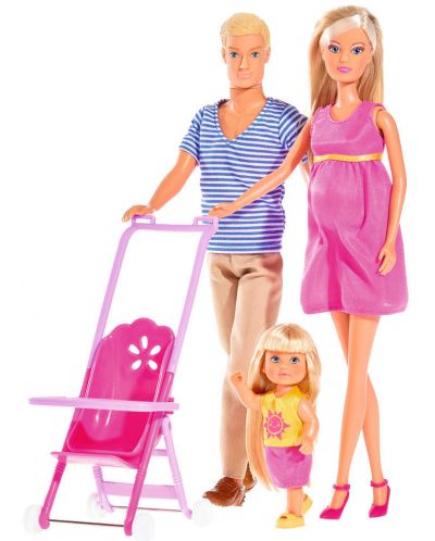 Комплект кукли Simba Toys Steffi Love - Щастливо семейство - 1