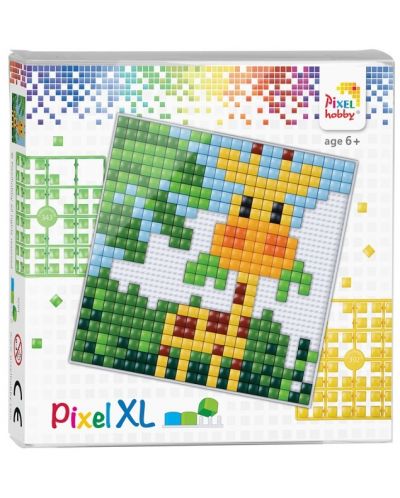 Креативен комплект с пиксели Pixelhobby - XL, Жираф - 1