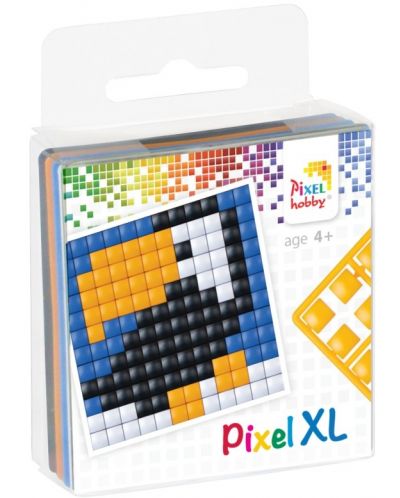Креативен комплект с пиксели Pixelhobby - Тукан, 4 цвята, 240 части - 1