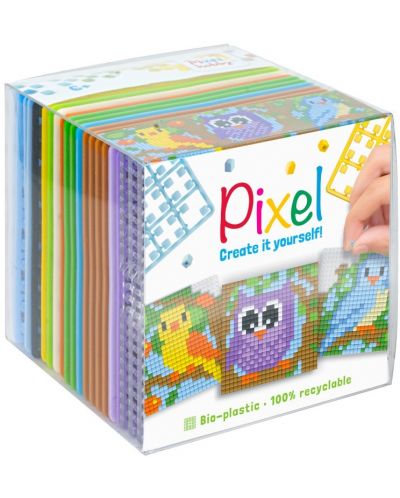 Креативен куб с пиксели Pixelhobby - Pixel Classic, Птици - 1