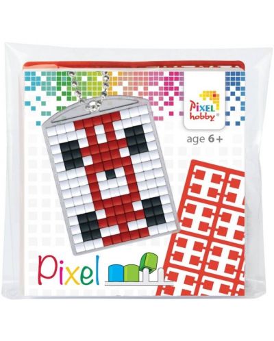 Креативен комплект с пиксели Pixelhobby - Ключодържател, Състезателна кола - 1