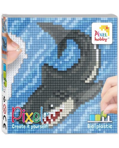 Креативен комплект с пиксели Pixelhobby Classic - Акула - 1