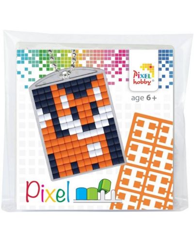 Креативен комплект с пиксели Pixelhobby - Ключодържател, Лисица - 1