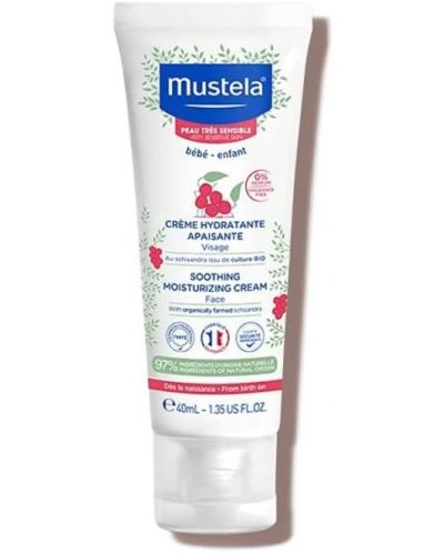 Крем за лице Mustela - За чувствителна и много чувствителна кожа, 40 ml - 1